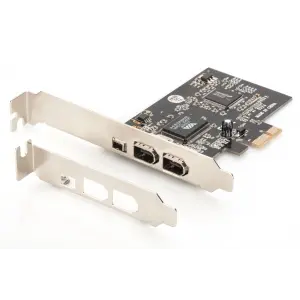 Digitus 3 Portlu (2 Harici, 1 Harici Port) PCI Express Firewire 400 Kart, IEEE 1394a
