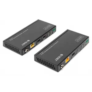 DIGITUS 4K HDBaseT™ HDMI Extender Set, 150 m 4K/60Hz, 18 Gbps, YUV 4:4:4, HDR
