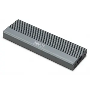 Digitus M.2 NVMe PCIe SSD için Mini Kutu, 10Gbps, USB 3.1 Gen2, alüminyum<br>Digitus USB M.2 hard disk enclosure, SSD, external, NVMe, 10Gbps, USB 3.1 Gen2, aluminum, toolfree