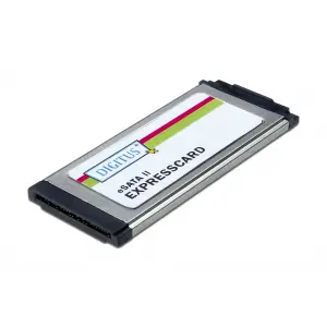 Digitus Serial ATA II PCMCIA Express Kartı, 1 x eSATA konnektör, ince tip Formfactor 34, chipset SiI3531