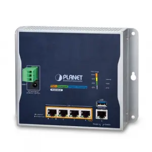 Endüstriyel Duvara Monte Edilebilen Gigabit Router (Industrial Wall-mount Gigabit Router)<br>4-Port 802.3at PoE+