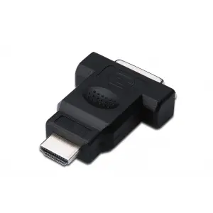 HDMI <-> DVI-I Adaptörü, HDMI Tip A (19) erkek - DVI-I (24 + 5) dişi, HDMI 1.3, siyah renk