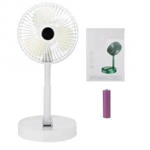 Katlanır Teleskopik Zemin Fanı Yaz Sessiz Masaüstü USB Şarj Edilebilir Taşınabilir Mini Fan