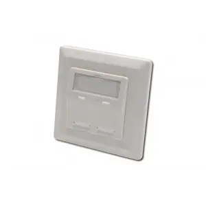 Keystone Jack Takmak İçin 2 li Priz (50/50 mm) Çerçevesi (80/80 mm), tozdan korumak amacıyla kapaklı