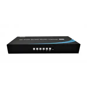 KVM Quad Multi-viewer 4x1<br />4 in 1 out HDMI KVM seamless switch, sharing 1 display<br />Keyboard and mouse, USB 3.0, Quad Multi-viewer <br />Max resolution 4K@30Hz, HDMI 1.4 HD