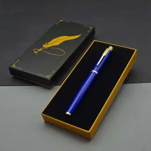 Öğretmenler Günü Hediyesi Kutulu Metal Mavi Kalem