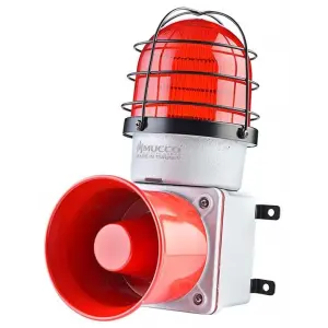 SNT-E12522-D E125 Serisi Endüstriyel Işıklı İkaz Sireni 85-260V AC/DC