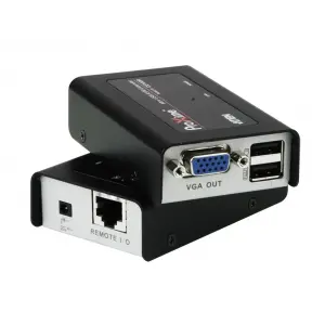 VGA Cat 5 KVM (Keyboard/Video Monitor/Mouse) Mesafe Uzatma Cihazı,  USB Konsol, 100 metre<br>USB VGA Cat 5 Mini KVM Extender (1280 x 1024@100m)