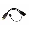Beek HDMI <-> DisplayPort (DP) Adaptör Kablosu, HDMI Erkek - DP Dişi, Giriş: HDMI Çıkış: DP, 4KX2K@60Hz çözünürlük<br>Beek HDMI M to DP F Adaptor Cable, Input: HDMI Output: DP, 4KX2K@60Hz