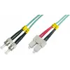Beek ST-SC Fiber Optic Patch Cable, Multimode OM 3 50/125 Duplex, 3.0mm, LSZH, 15 meter