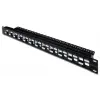 Digitus 24 Port Boş Patch Panel, Zırhlı/Zırhsız Keystone Jack Takılabilir, 1U Yüksekliğinde, Port'ların Yerleşimi Zikzaklı, RAL 9005 renk