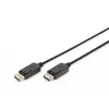 DIGITUS DisplayPort Connection Cable, Type DP M/M, 2.0m, w/interlock, UHD 4K, DP 1.2, blIdeal for CAD/CAM, GIS, 3D modeling, real time simulation, and more.