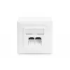 Digitus Sıva Üstü İkili CAT.6 RJ-45 Priz, Shielded (Zırhlı), 2 x RJ45, 8P8C, LSA, Beyaz renk RAL 9010<br>Digitus CAT 6 Wall Outlet, Shielded, 2x RJ45 8P8C, LSA, pure white, surface mount