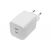 DIGITUS USB-C Mini charger, 2-Port, 65W 2x USB-C, 45W+20W, white