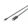 DIGITUS USB Type-C Gen2 adapter / converter cable, Type-C to HDMI A M/M, 2m, 4K/60Hz, 18GB, bl, gold
