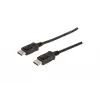 DisplayPort (DP) Bağlantı Kablosu, DP Erkek - DP Erkek, 3 metre, kilit mekanizmalı, DP, 1.2 uyumlu, UL, siyah renk