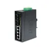 Endüstriyel Tip Yönetilemeyen Ethernet Switch (Industrial Unmanaged Ethernet Switch)<br>4-Port 10/100Base-TX <br>2-Port 100Base-FX Single-mode SC 15 km<br>IP30, 40~75 Derece C