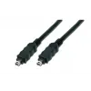 Firewire 400 (IEEE 1394) Kablo, 4 pin erkek / 4 pin erkek, 1.80 metre, AWG: 28, IEEE 1394-2008, UL, siyah renk
