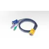 PS/2 KVM (Keyboard/Video Monitor/Mouse) Switch İçin Kablo, 1.80 metre, 1 x SPHD-15 Erkek <-> 1 x Monitör 15 pin HDB erkek,  1 x Klavye 6 pin mini-DIN erkek, 1 x Mouse 6 pin mini-DIN erkek