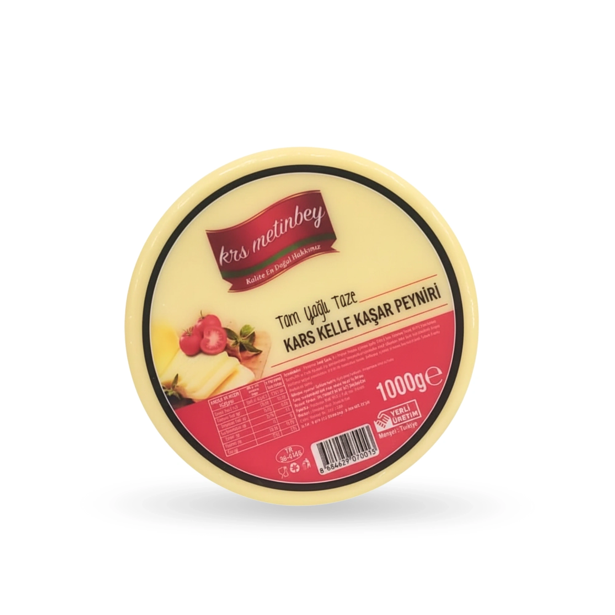 Tam Yağlı Taze Kars Kelle Kaşar Peyniri 1 Kg