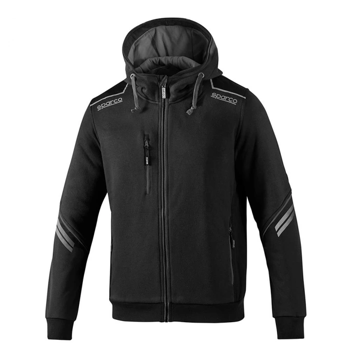SPARCO Colorado Fermuarlı Kapüşonlu Sweatshirt Siyah L