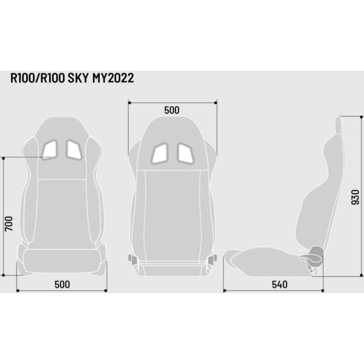 Sparco R100 MY22 Sport Otomobil Koltuğu 009014NRGR