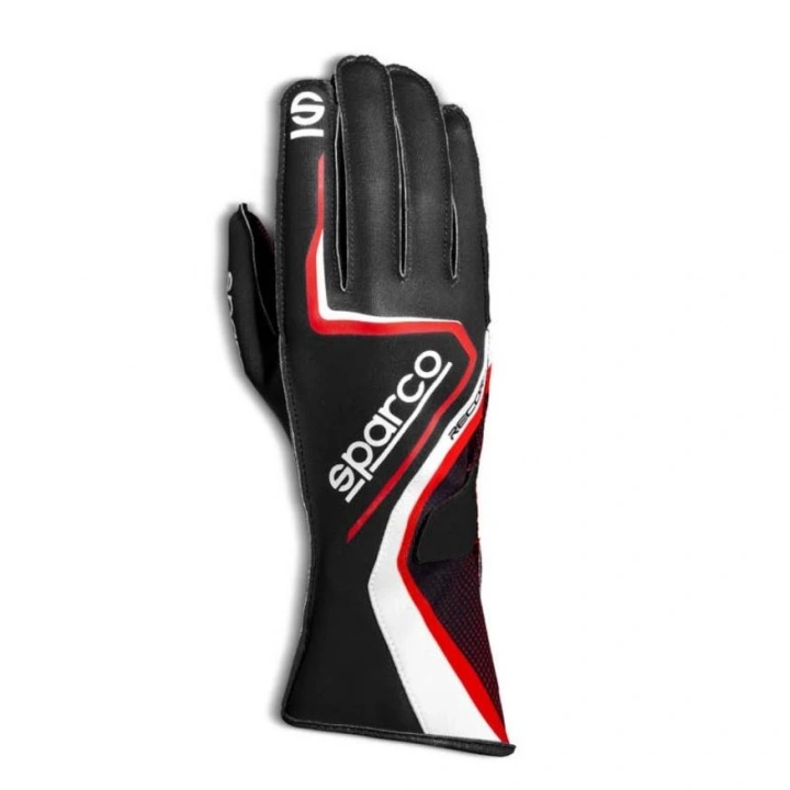 SPARCO RECORD Karting Eldiveni 10 Numara Siyah (M)