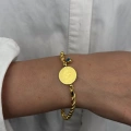 14 Ayar Altın çeyrekli Bileklik 1082