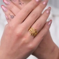 14 Ayar Altın Fantezi Desenli Yüzük 659