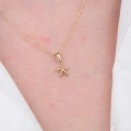 14 Ayar Altın Minimal Yıldız Kolye 651