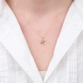 14 Ayar Altın Minimal Yıldız Kolye 713