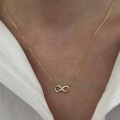 14 Ayar Altın Taşlı Sonsuzluk Kolye 731