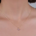 14 Ayar Altın Pembe Kelebekli Kolye