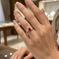 14 Ayar Altın Pembe Taşlı Yüzük 1106