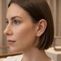 14 Ayar Altın Taşlı Ay Tragus Piercing 3