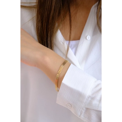 14 Ayar Altın Zincir Bileklik 280