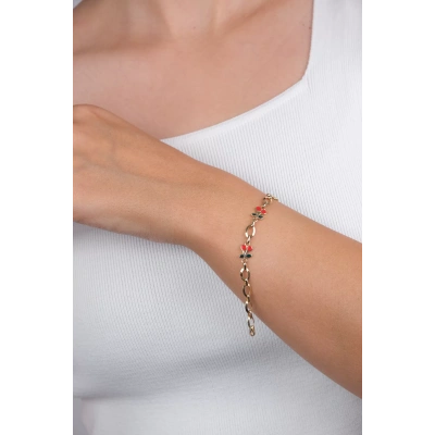 14 Ayar Altın Kirazlı Çocuk Bileklik 42