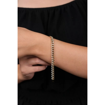 14 Ayar Altın Gurmet Zincir Çocuk Bileklik 1