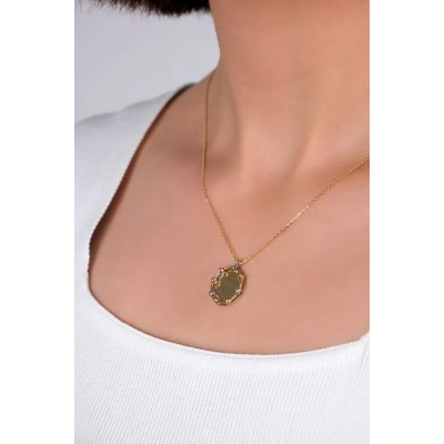 14 Ayar Altın Dorika Toplu Yuvarlak Kolye 263