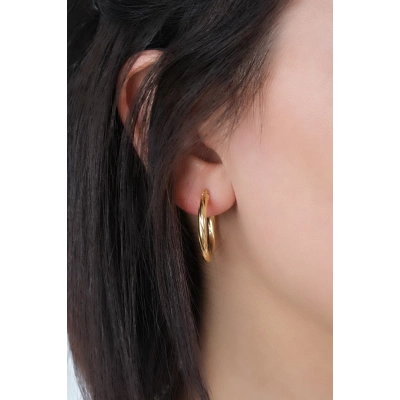 14 Ayar Altın Burgu Desen Halka Küpe 248