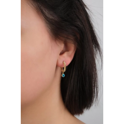 14 Ayar Altın Göz Sallantılı Gurmet Küpe 47