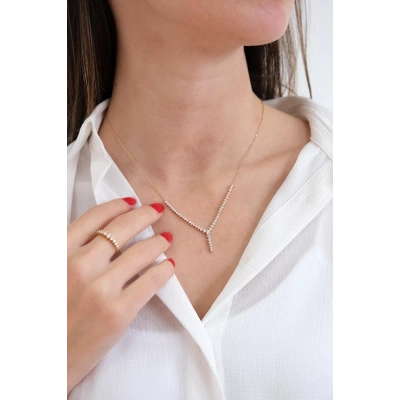 14 Ayar Altın Taşlı Set Takımı 21