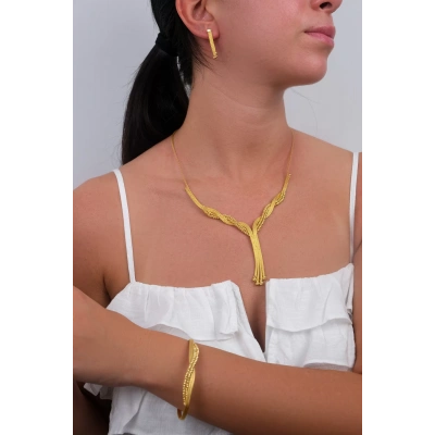 14 Ayar Sarı Altın Dorikalı Set Takımı 3