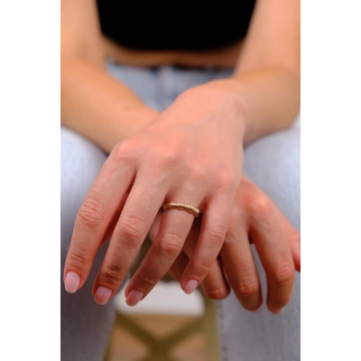 14 Ayar Rose Altın Sarmal Yüzük 72