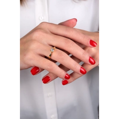 14 Ayar Altın Tektaş Yüzük 239