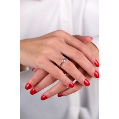 14 Ayar Altın Tektaş Yüzük  12