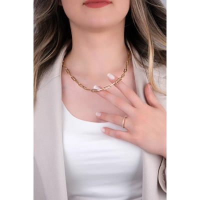 14 Ayar Altın Ataç Zincir Kolye 31