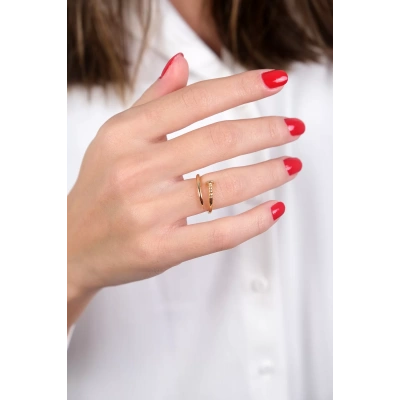 14 Ayar Altın Çivi Yüzük 111