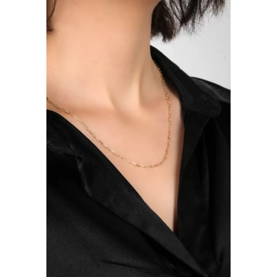 14 Ayar Altın Ataç Zincir Kolye 77