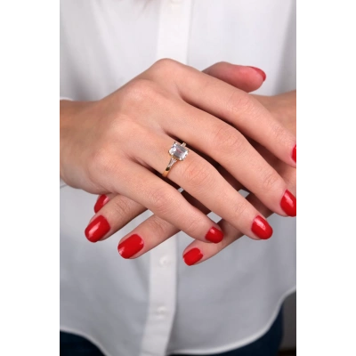 14 Ayar Altın Tektaş Yüzük 182